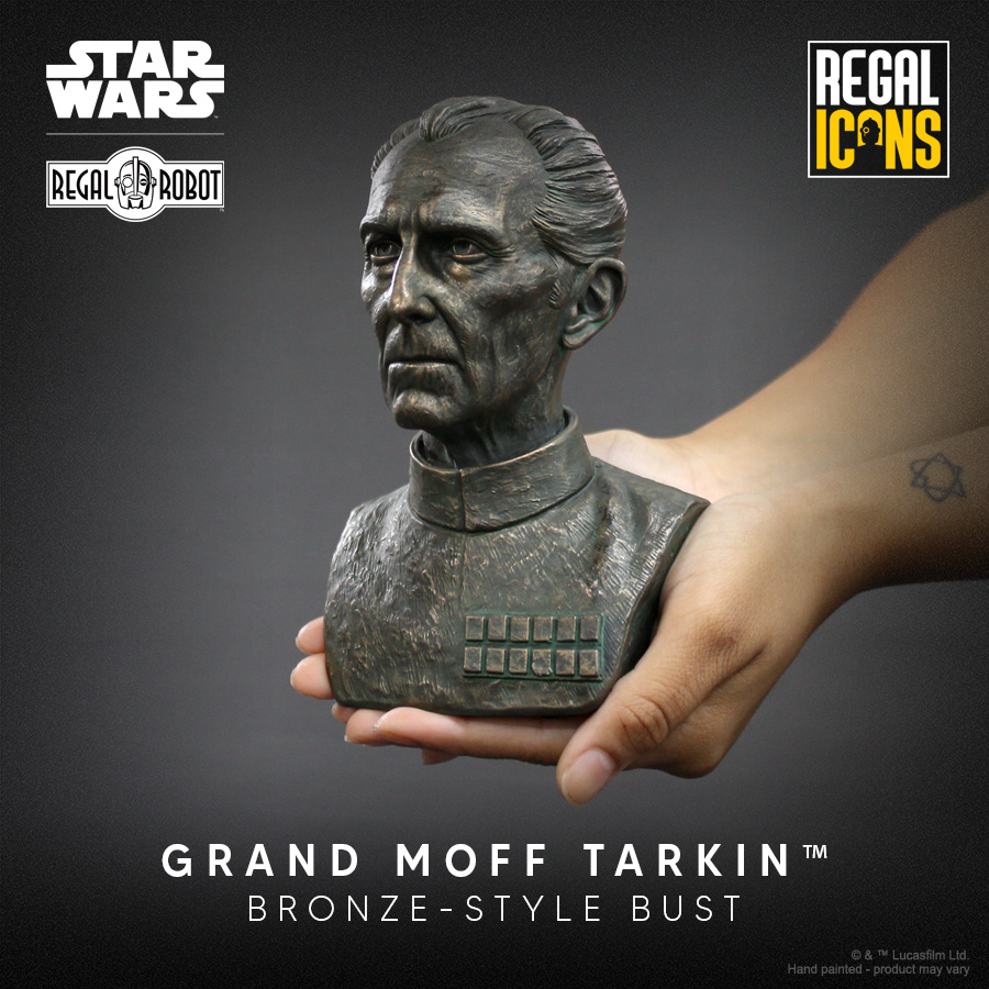 bronze resin mini-bust of Peter Cushing as Grand Moff Wilhuff Tarkin