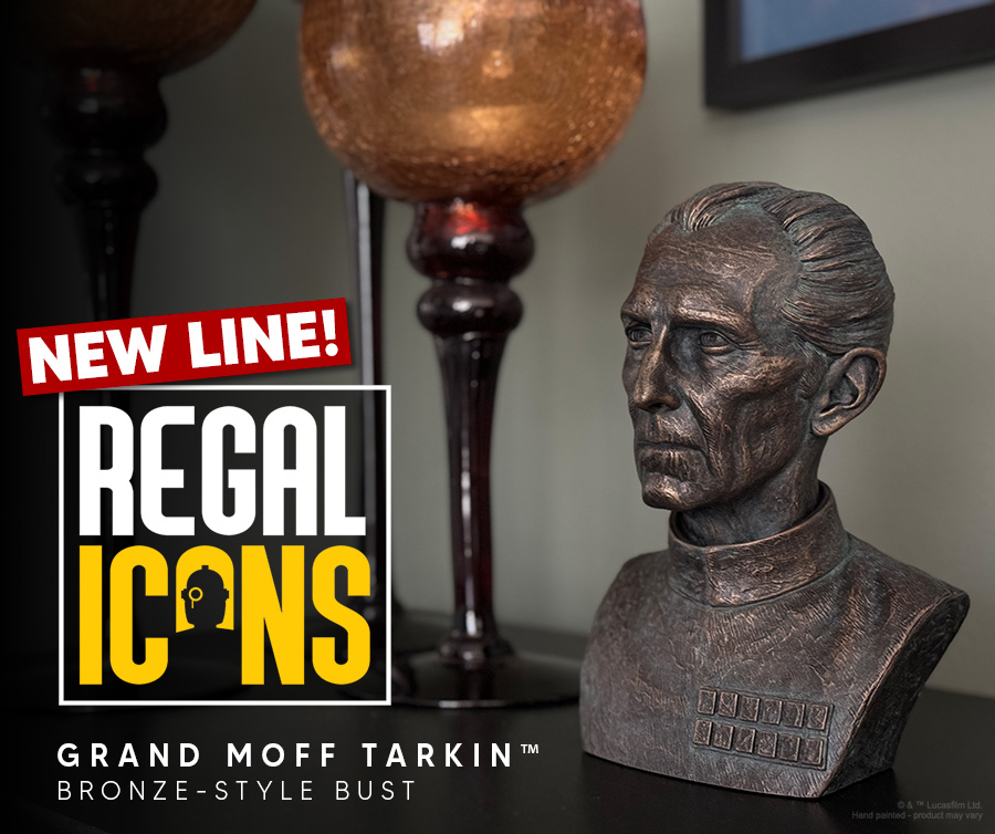 bronze resin mini-bust of Peter Cushing as Grand Moff Wilhuff Tarkin