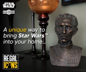 bronze resin mini-bust of Peter Cushing as Grand Moff Wilhuff Tarkin