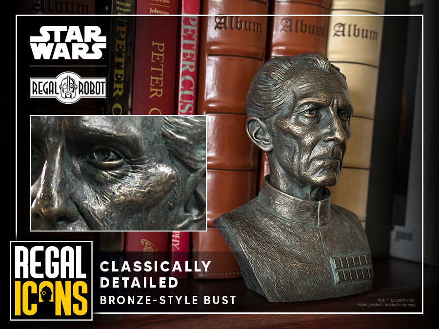 bronze resin mini-bust of Peter Cushing as Grand Moff Wilhuff Tarkin