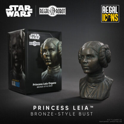 Star Wars bronze statue of Princess Leia for adult decor
