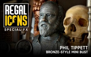 Phil Tippett bronze bust of the Mad God director and stop motion animator
