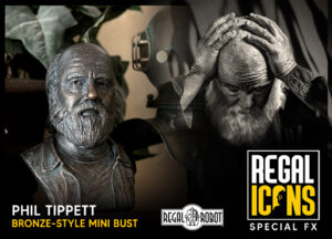 Phil Tippett bronze bust of the Mad God director and stop motion animator
