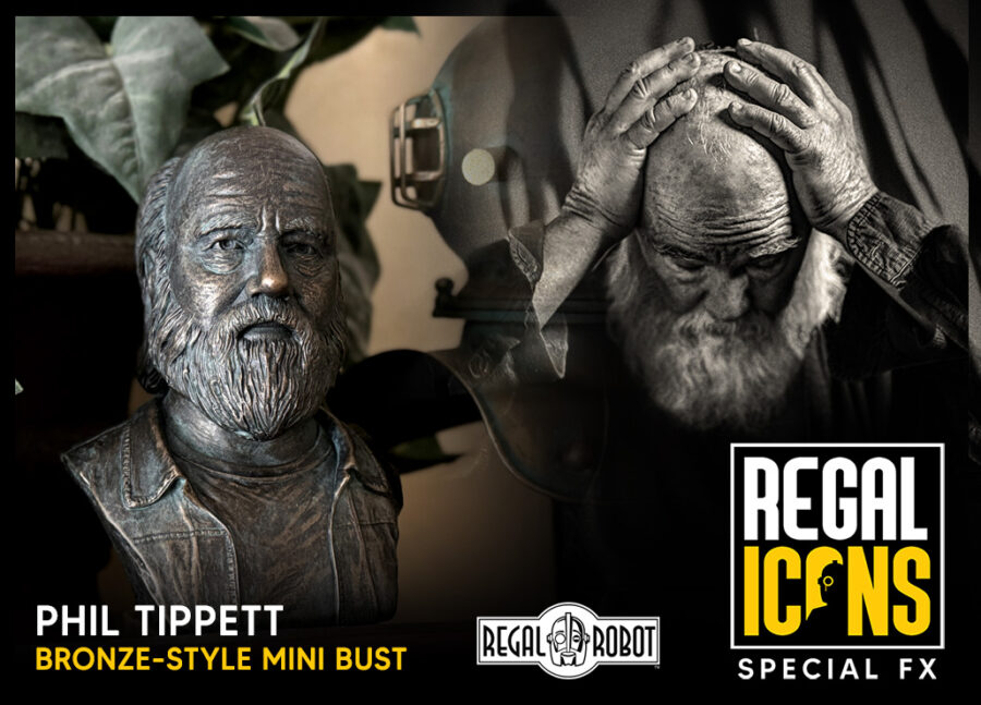 Phil Tippett bronze bust of the Mad God director and stop motion animator