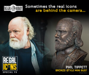 Phil Tippett bronze bust of the Mad God director and stop motion animator