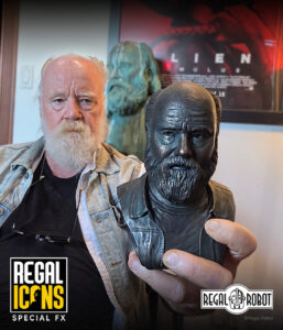 Phil Tippett bronze bust of the Mad God director and stop motion animator