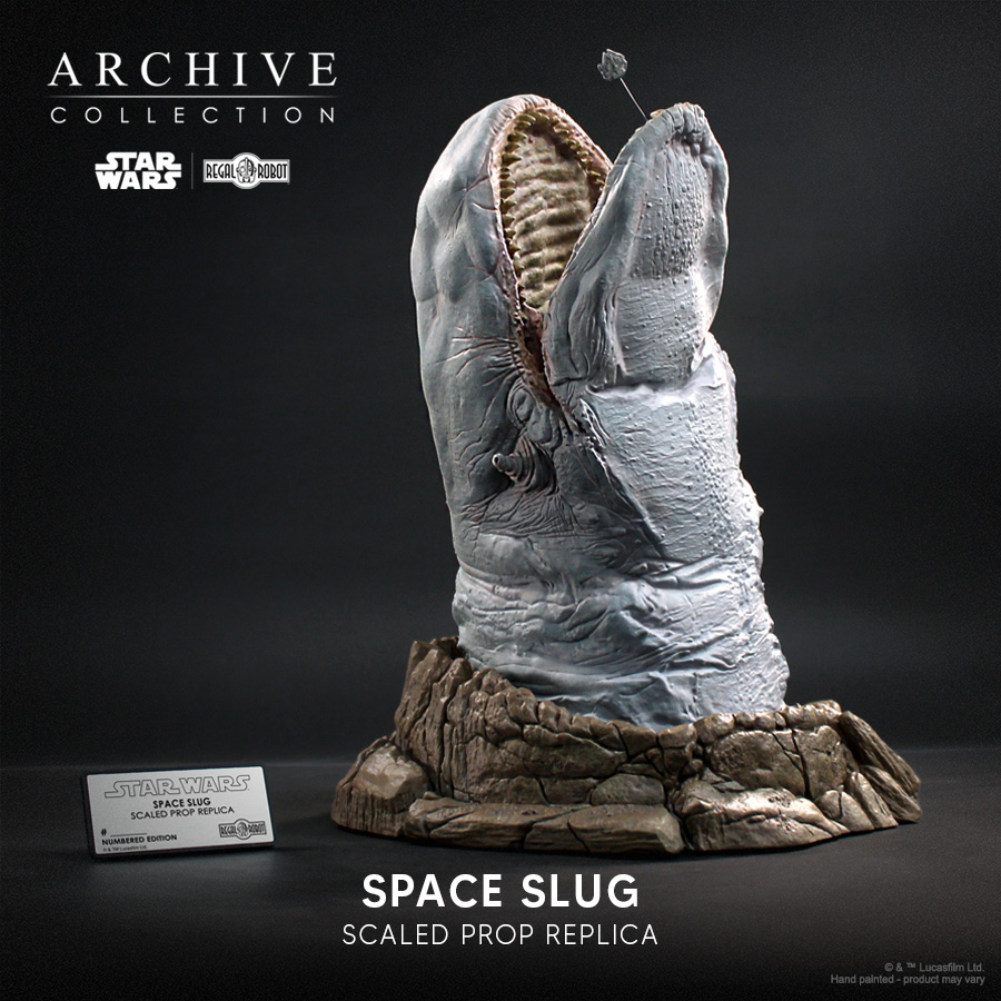 exogorth statue from Star Wars asteroid chase in the Empire Strikes Back