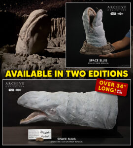 exogorth statue from Star Wars asteroid chase in the Empire Strikes Back