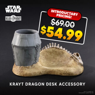 star wars krayt dragon skeleton and escape pod desk set