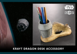 star wars krayt dragon skeleton and escape pod desk set