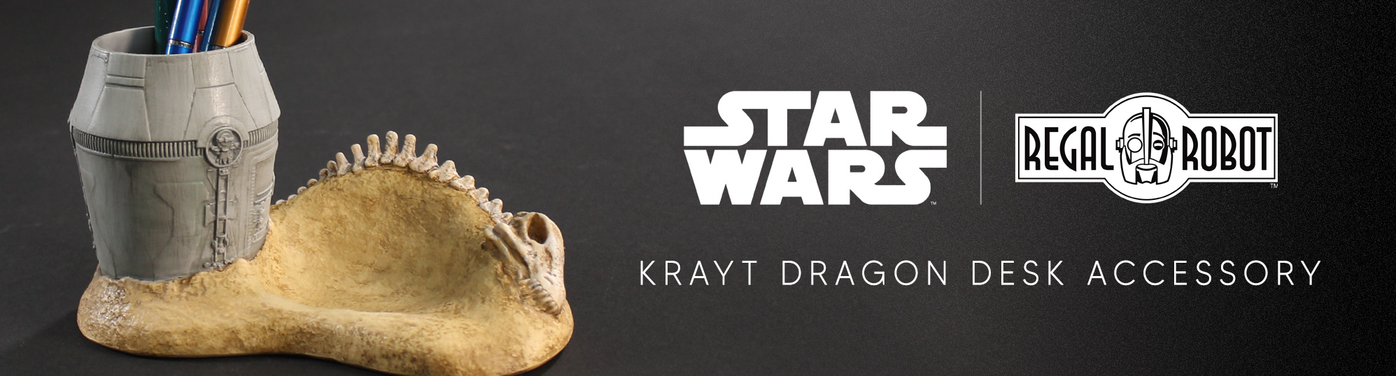 star wars krayt dragon skeleton and escape pod desk set