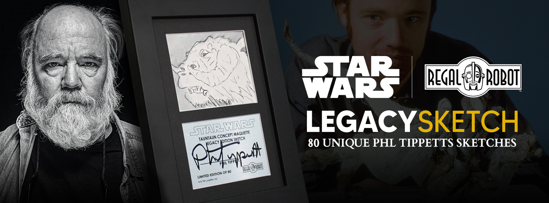 Tauntaun sketch art collectible by Phil Tippett