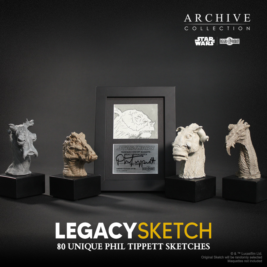 Tauntaun sketch art collectible by Phil Tippett