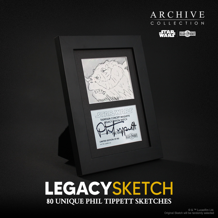 Tauntaun sketch art collectible by Phil Tippett