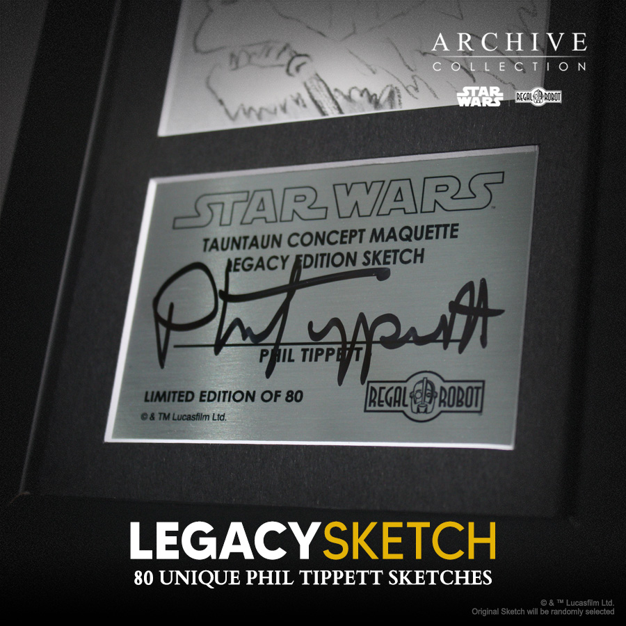 Tauntaun sketch art collectible by Phil Tippett