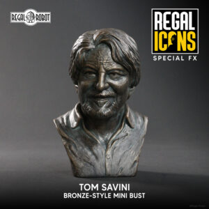 Tom Savini makeup effects artist and FX school owner as bronze statue for horror collectors
