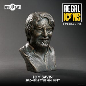 Tom Savini makeup effects artist and FX school owner as bronze bust for horror collectors