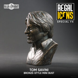 Tom Savini makeup effects artist and FX school owner as bronze statue for horror collectors