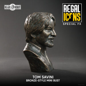 Tom Savini makeup effects artist and FX school owner as bronze bust for horror collectors