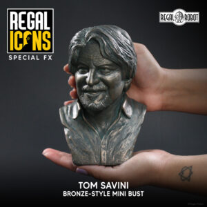 Tom Savini makeup effects artist and FX school owner as bronze bust for horror collectors