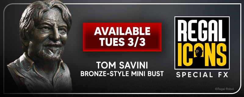 Tom Savini makeup effects artist and FX school owner as bronze bust for horror collectors