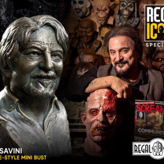 Tom Savini makeup effects artist and FX school owner as bronze bust for horror collectors
