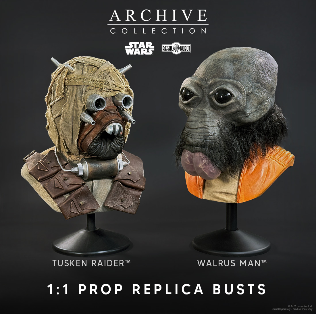Mask replica of Ponda Baba aka Walrus Man from the Star Wars Cantina and the Tusken Raider