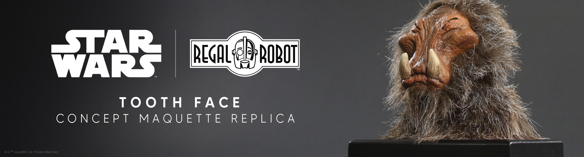 Chris Walas autograph statue of Star Wars alien from Jabba the Hutt's palace