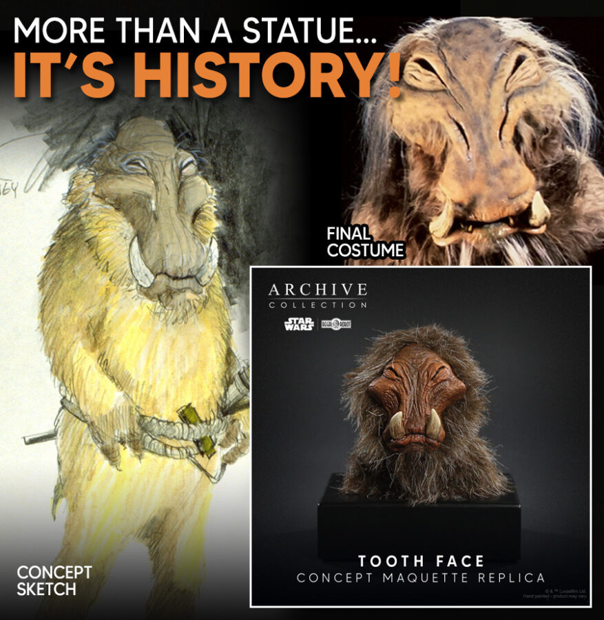 J’Quille the Whiphid alien from Return of the Jedi - replica concept maquette