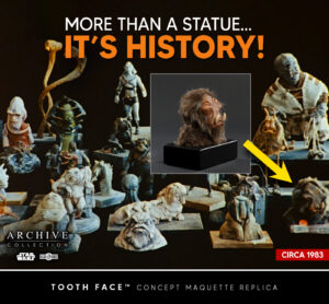 J’Quille the Whiphid alien from Return of the Jedi - replica concept maquette