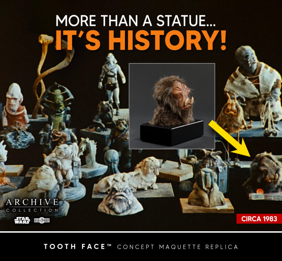 J’Quille the Whiphid alien from Return of the Jedi - replica concept maquette