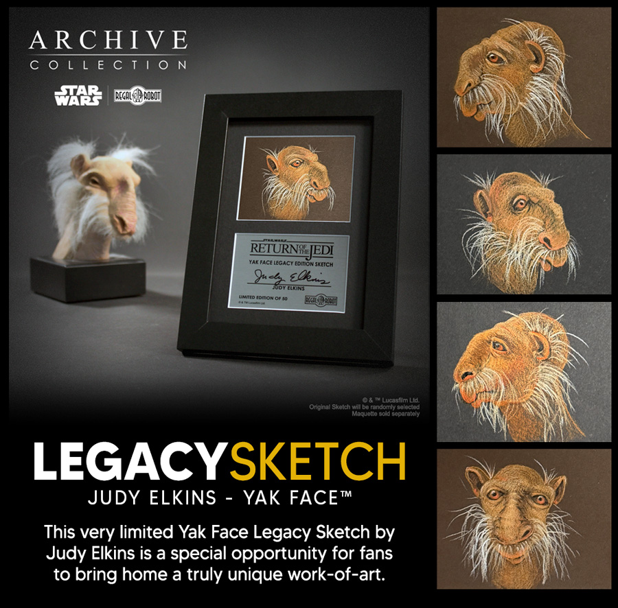 Yak Face figure sketches by maquette sculptor Judy Elkins