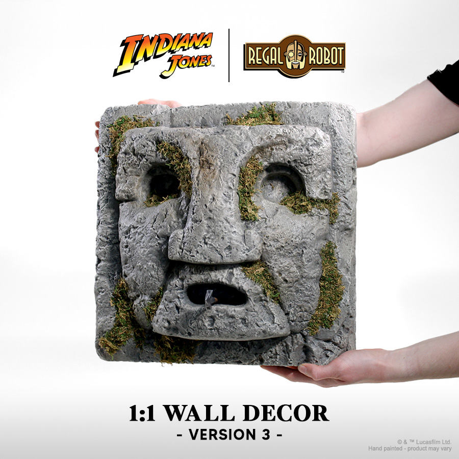 ndiana Jones Raiders of the Lost Ark Chachapoyan Temple wall face prop