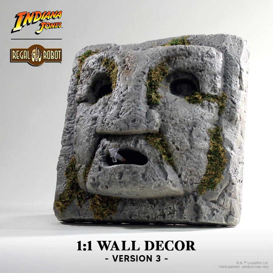 ndiana Jones Raiders of the Lost Ark Chachapoyan Temple wall face prop