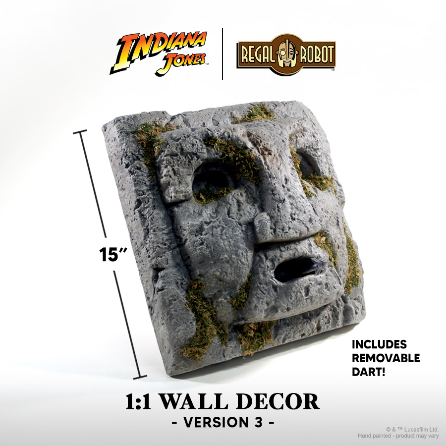 ndiana Jones Raiders of the Lost Ark Chachapoyan Temple wall face prop