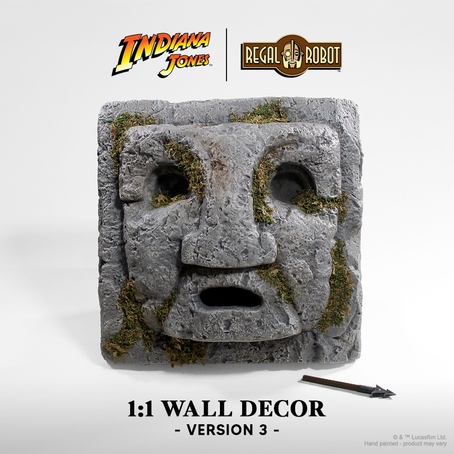 ndiana Jones Raiders of the Lost Ark Chachapoyan Temple wall face prop