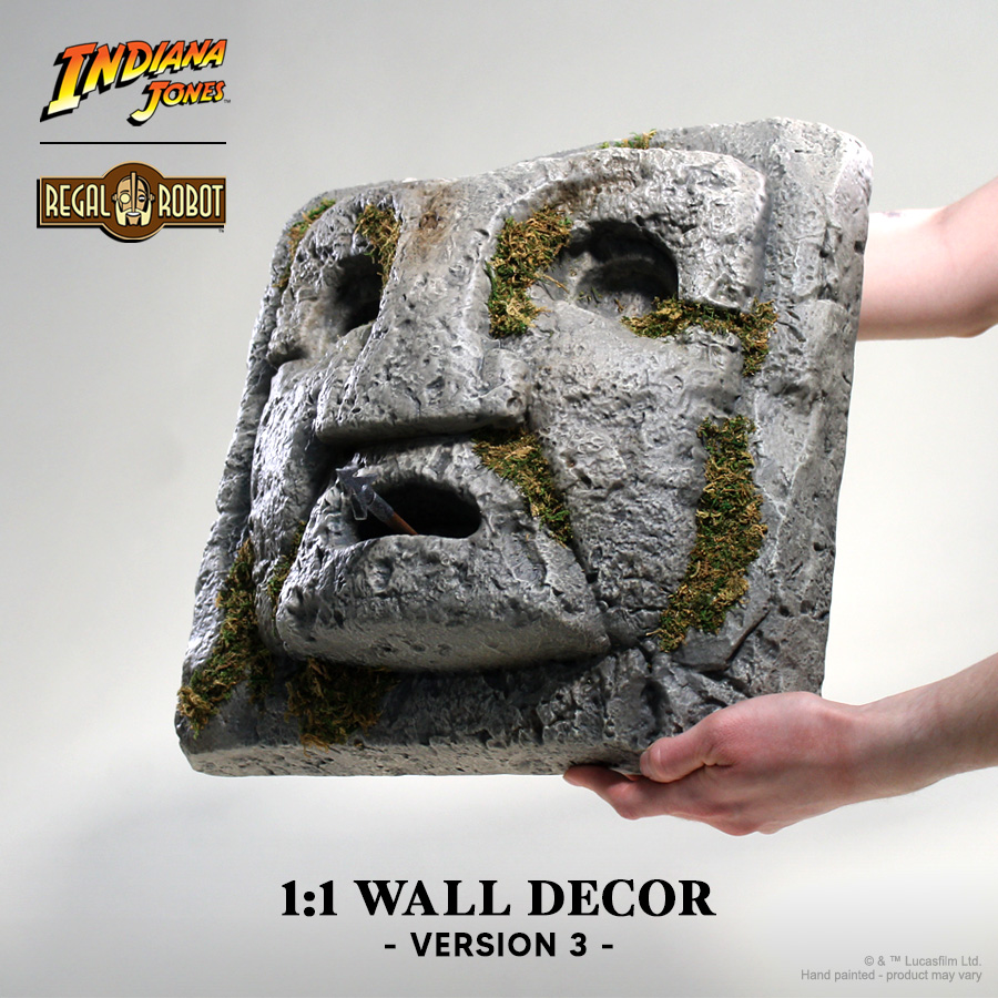 ndiana Jones Raiders of the Lost Ark Chachapoyan Temple wall face prop