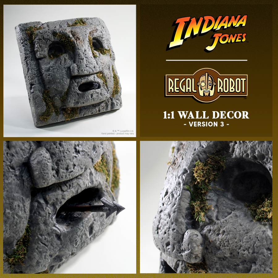 ndiana Jones Raiders of the Lost Ark Chachapoyan Temple wall face prop