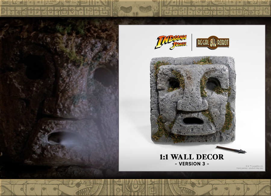 ndiana Jones Raiders of the Lost Ark Chachapoyan Temple wall face prop