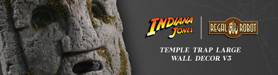 ndiana Jones Raiders of the Lost Ark Chachapoyan Temple wall face prop