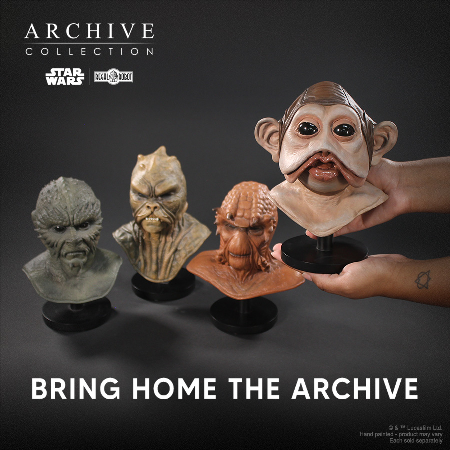 Star Wars mini bust of Nien Nunb mask