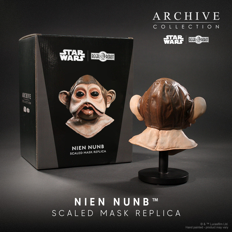 Star Wars mini bust of Nien Nunb mask