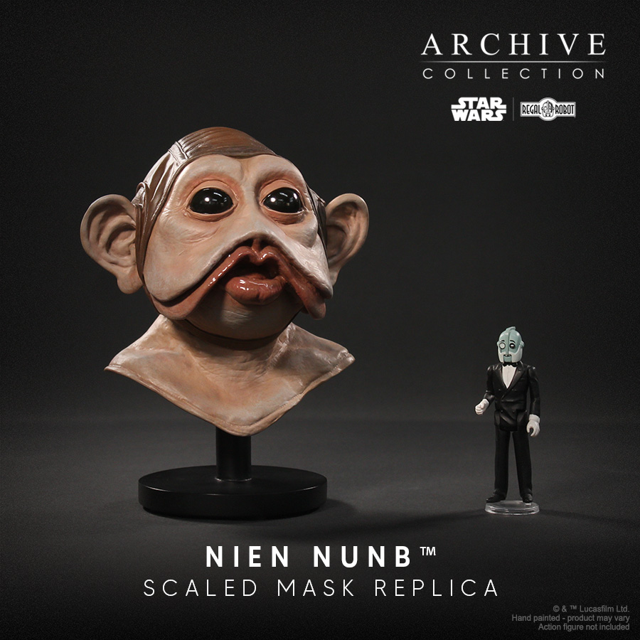 Star Wars mini bust of Nien Nunb mask