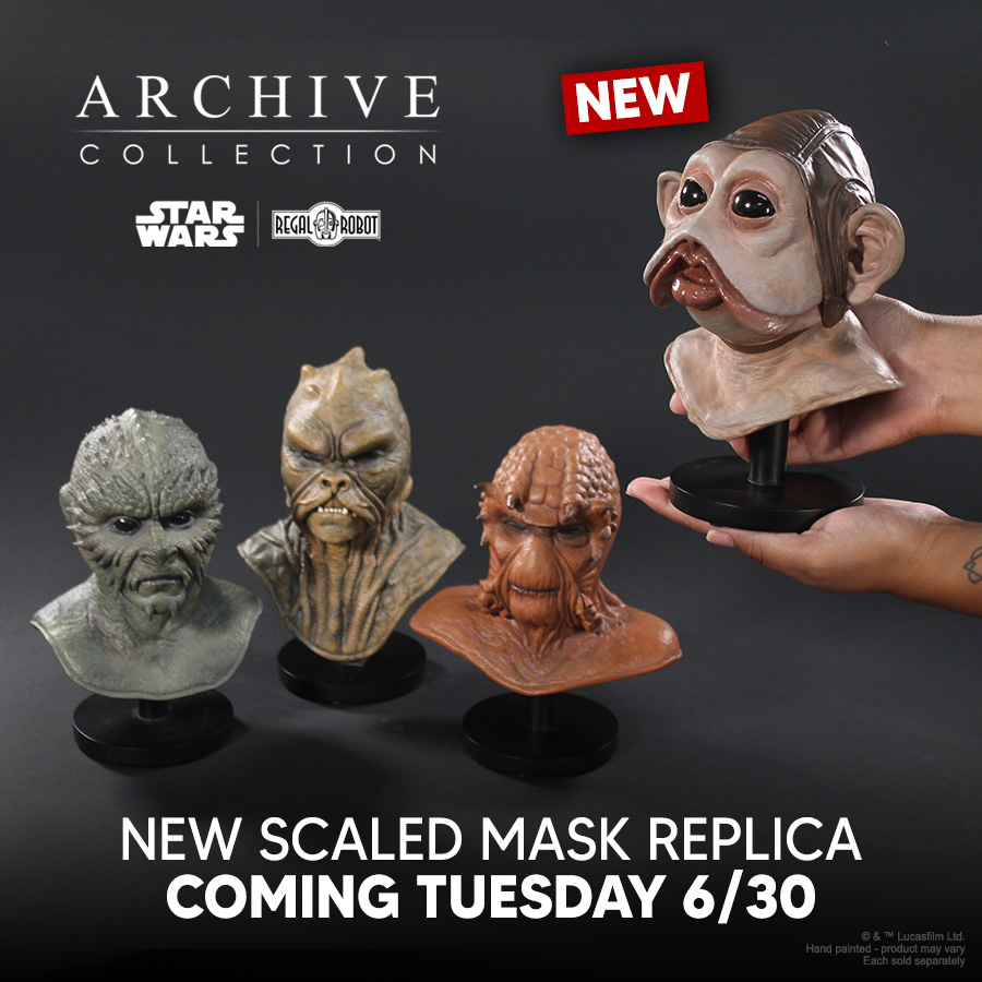Star Wars prop archives creature mask replicas by Regal Robot