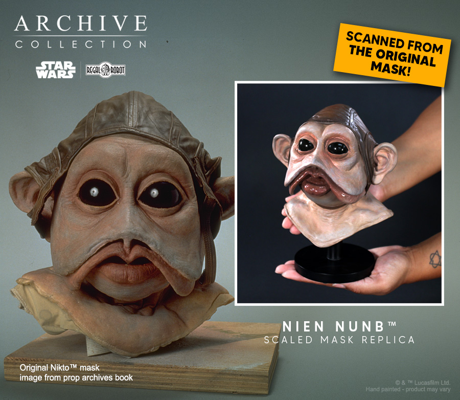 Star Wars prop archives creature mask replicas by Regal Robot