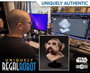 Star Wars mini bust of Nien Nunb