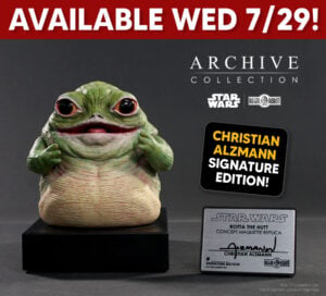 Statue of Rotta the Hutt from Mandalorian and Grogu