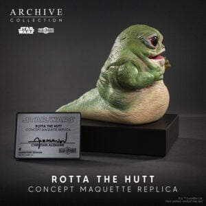 Statue of Rotta the Hutt from Mandalorian and Grogu