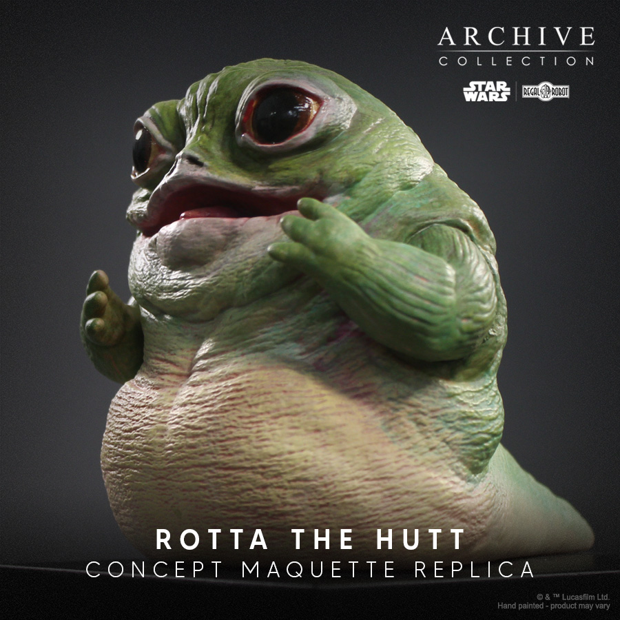 Statue of Rotta the Hutt from Mandalorian and Grogu