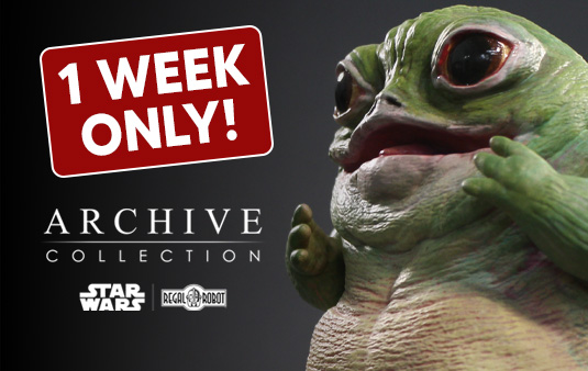 Statue of Rotta the Hutt from Mandalorian and Grogu